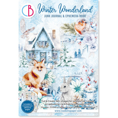 Junk Journal & Ephemera Book, A4 - Winter Wonderland (32 Pages)