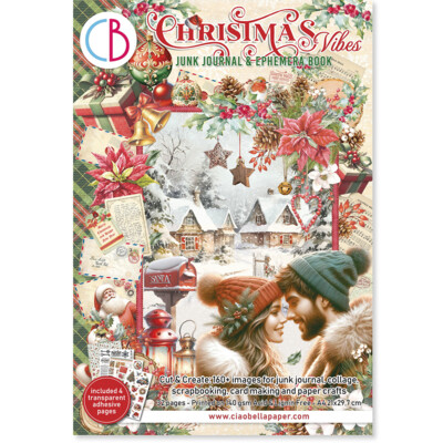 Junk Journal & Ephemera Book, A4 - Christmas Vibes (32 Pages)