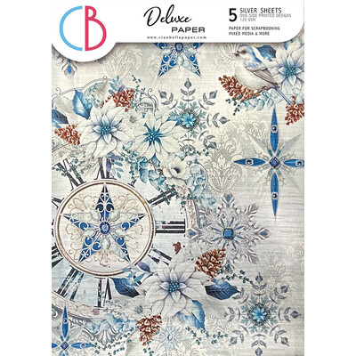 A4 Deluxe Paper, Silver - Elegance of Blue