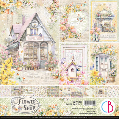 12X12 Paper Pad, Flower Shop