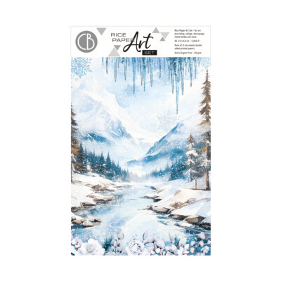 A5 Rice Paper Art Set, Winter Wonderland