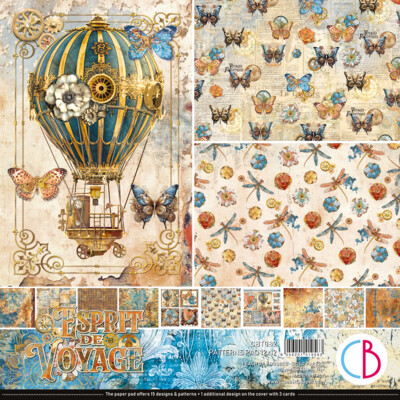 12X12 Patterns Paper Pad, Esprit de Voyage