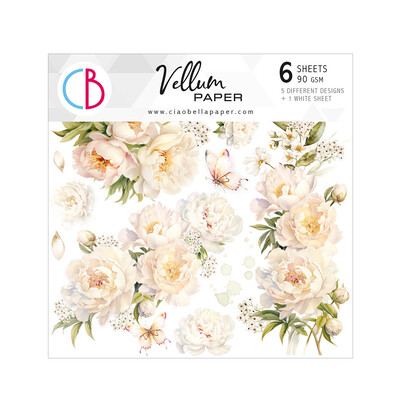 6X6 Fussy Cut Vellum Paper Pack, Always & Forever