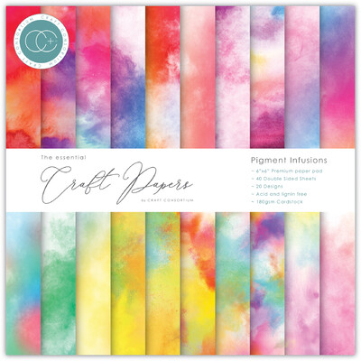 6X6 Essential Craft Papers Pad, Pigment Infusions