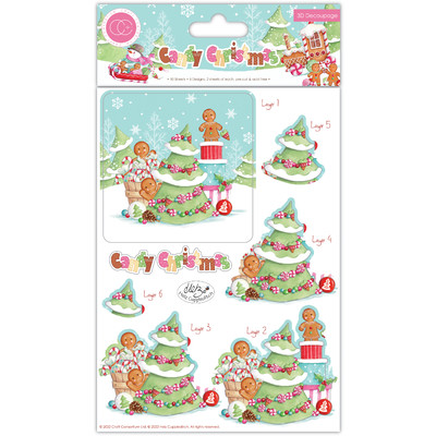 3D Decoupage Set, Candy Christmas