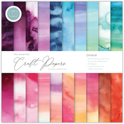 8X8 Essential Craft Papers Pad, Ombre