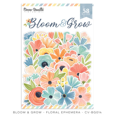 Die Cut Floral Ephemera, Bloom & Grow