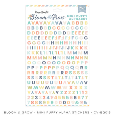 Mini Puffy Alphabet Stickers, Bloom & Grow