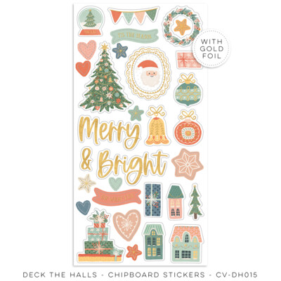 Chipboard Stickers, Deck The Halls