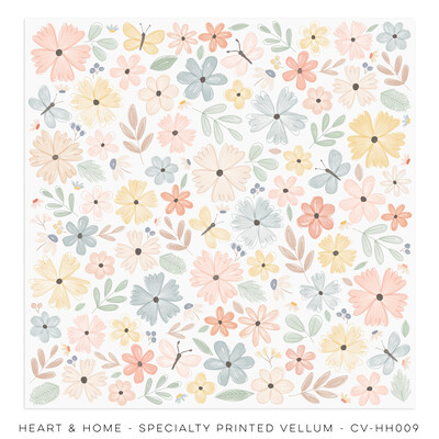 Printed Vellum, Heart & Home