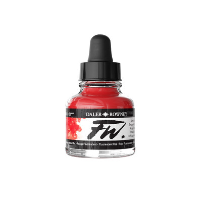 FW Acrylic Ink, 29.5ml - Fluorescent Red