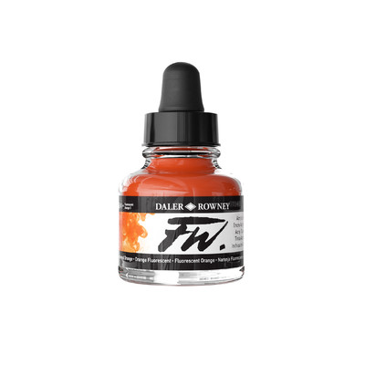 FW Acrylic Ink, 29.5ml - Fluorescent Orange