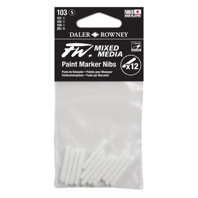 FW Mixed Media Paint Marker Nib Set, 1-2mm Round (12pc)