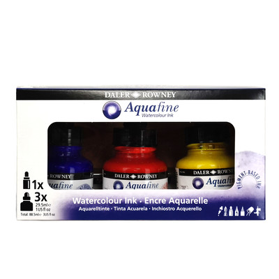 Aquafine Watercolour Ink Set, Starter (3 x 29.5ml)