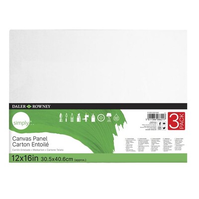 Simply Canvas Panel, 12" x 16" (3 Pack)