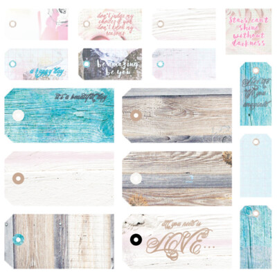 12X12 Die-cut Elements Sheet, Verano Azul - Tags