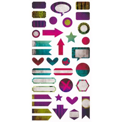 6X12 Die-cut Elements Sheet, Paint Chips