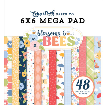 6X6 Mega Paper Pad, Blossoms and Bees