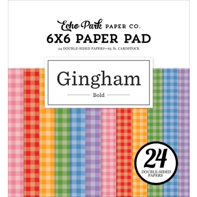 6X6 Paper Pad, Bold Gingham