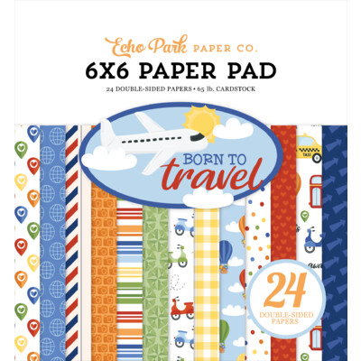 6X6 Paper Pad, Born to Travel