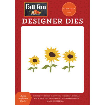 Die, Fall Fun - Rustic Sunflowers