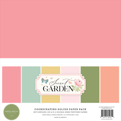 12X12 Solids Kit, Secret Garden