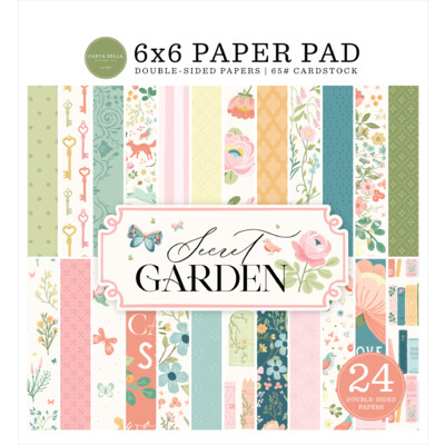 6X6 Paper Pad, Secret Garden