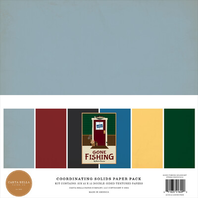 12X12 Solids Kit, Gone Fishing