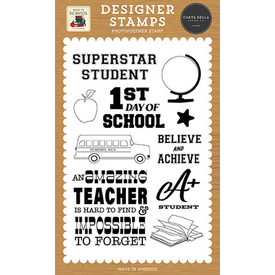 Clear Stamp, Nack To School - Believe And Achieve