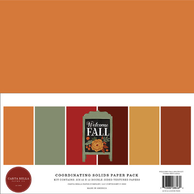 12X12 Solids Kit, Welcome Fall