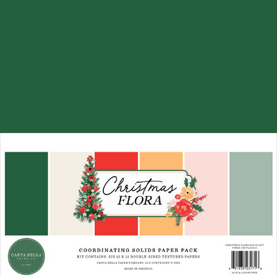 12X12 Solids Kit, Christmas Flora