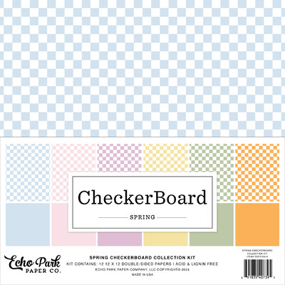 12X12 Collection Kit, Spring Checkerboard