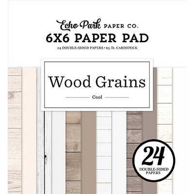 6X6 Paper Pad, Wood Grains Cool