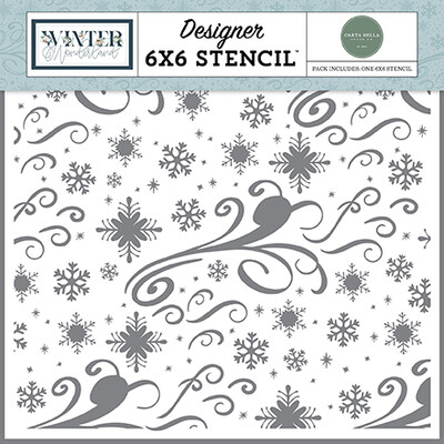 Stencil, Winter Wonderland - Snowflakes And Swirls