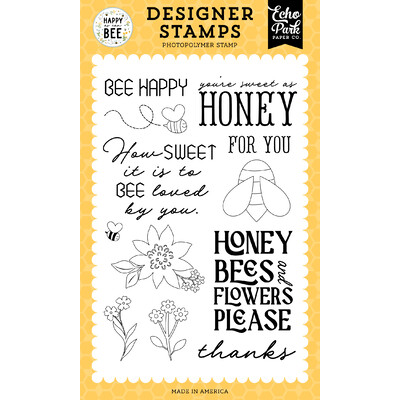 Clear Stamp, Happy As Can Bee - Bee Happy