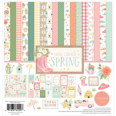 12X12 Collection Kit, Here Comes Spring
