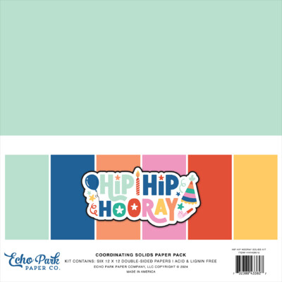 12X12 Solids Kit, Hip Hip Hooray