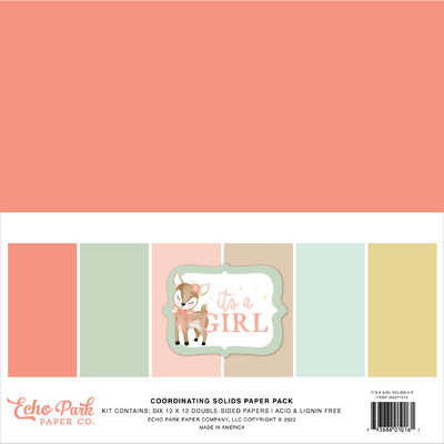 12X12 Solids Kit, It's a Girl