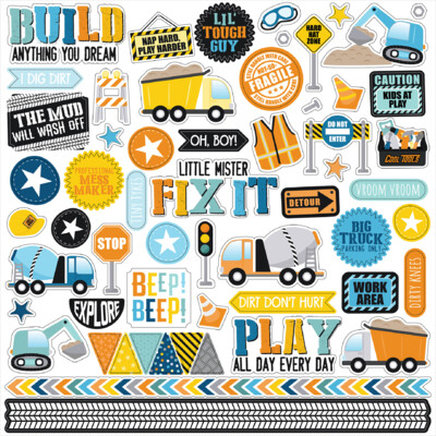 12X12 Element Sticker Sheet, Little Builder