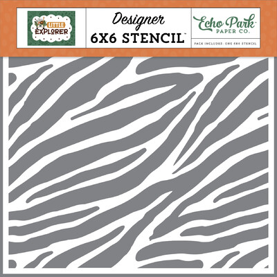 Stencil, Little Explorer - Zebra Stripes