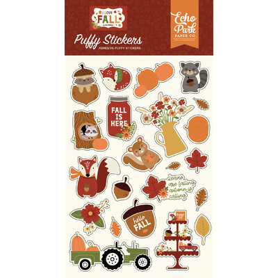 Puffy Stickers, I Love Fall