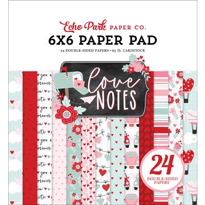 6X6 Paper Pad, Love Notes