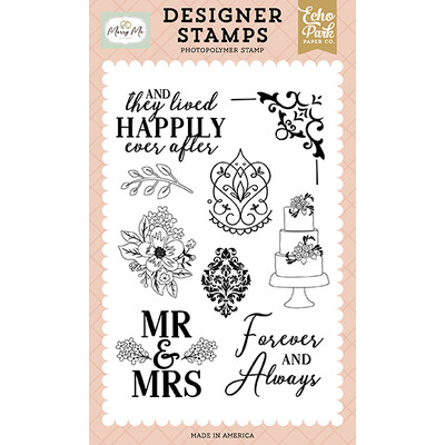 Clear Stamp, Marry Me - Wedding Damasks