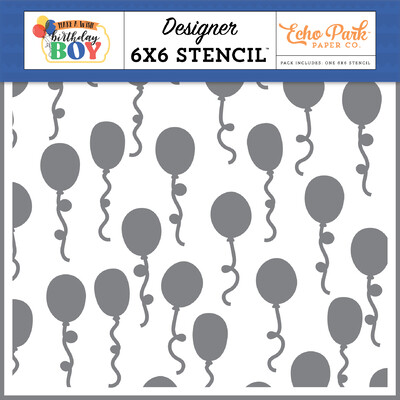 Stencil, Make A Wish Birthday Boy - Birthday Bash Balloons
