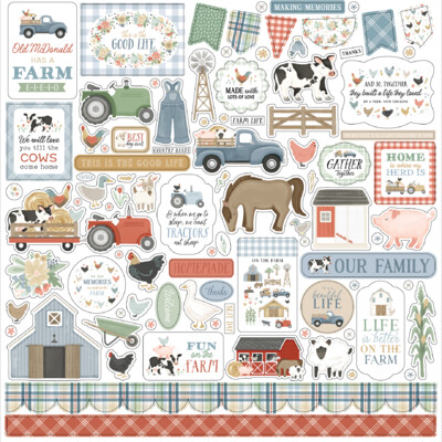 12X12 Element Sticker Sheet, On the Farm