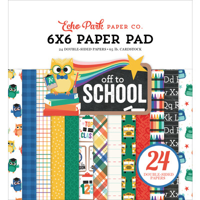6X6 Paper Pad, Off to School