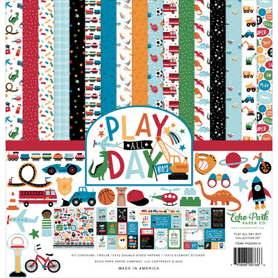 12X12 Collection Kit, Play All Day Boy
