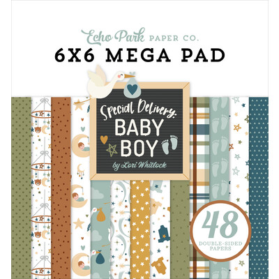 6X6 Mega Paper Pad, Special Delivery Baby Boy
