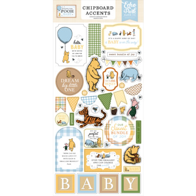 Chipboard Accents, Winnie the Pooh Baby