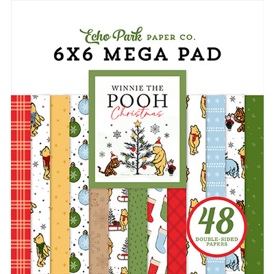 6X6 Mega Paper Pad, Winnie The Pooh Christmas